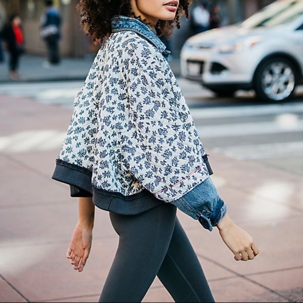 Free People Ditsy Denim Jacket